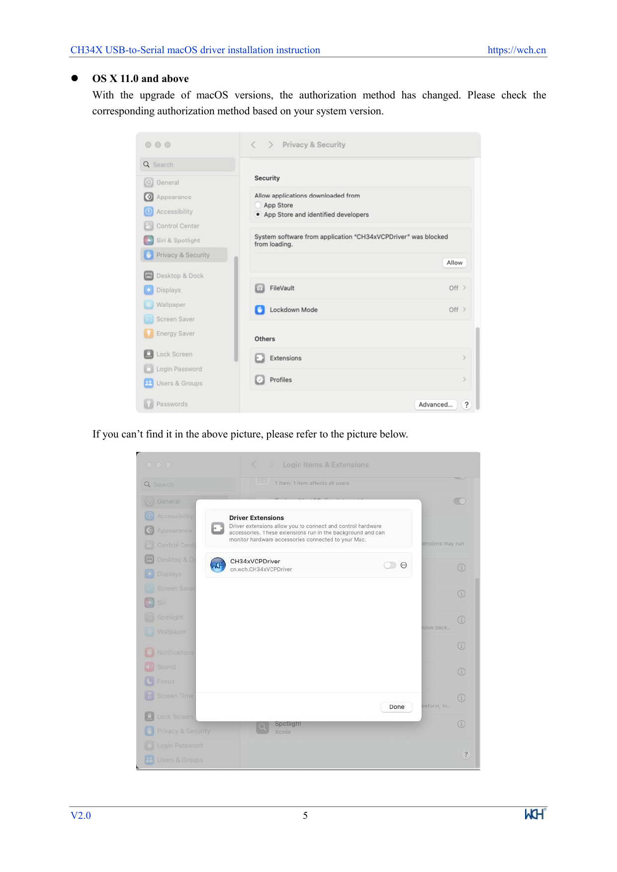 第 5 页:macOS 11+ 授权界面示意